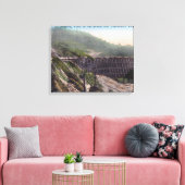 Toile Vue d'un train d'exploitation forestière sur le po (Insitu(Salon))