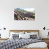 Toile Vue d'un train d'exploitation forestière sur le po (Insitu(Chambre))