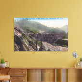 Toile Vue d'un train d'exploitation forestière sur le po (Insitu(Salon))