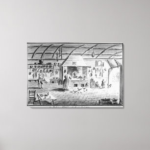 Toile Vue d'une cuisine italienne chez Lerici