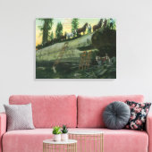 Toile Vue d'une équipe de journalisation sur un séquoia  (Insitu(Salon))
