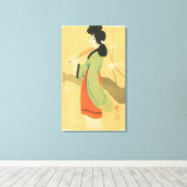 Toile Vue d'une Japonaise à ParisParis, France (Insitu (Plancher de Bois))