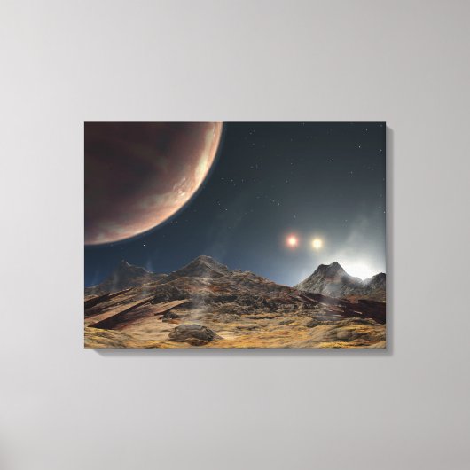 Toile Vue d'une lune hypothétique en orbite (Recto)