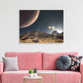 Toile Vue d'une lune hypothétique en orbite (Insitu(Salon))