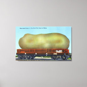 Toile Vue d'une pomme de terre d'Aroostook sur un