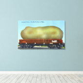 Toile Vue d'une pomme de terre d'Aroostook sur un chario (Insitu (Plancher de Bois))