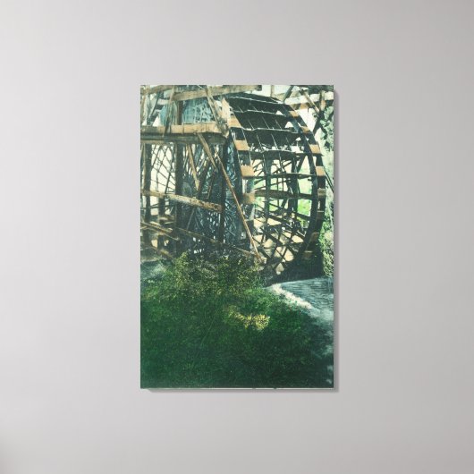 Toile Vue d'une roue d'eauRedding, CA (Recto)