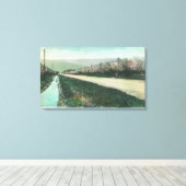 Toile Vue d'une route de campagne au printemps (Insitu (Plancher de Bois))