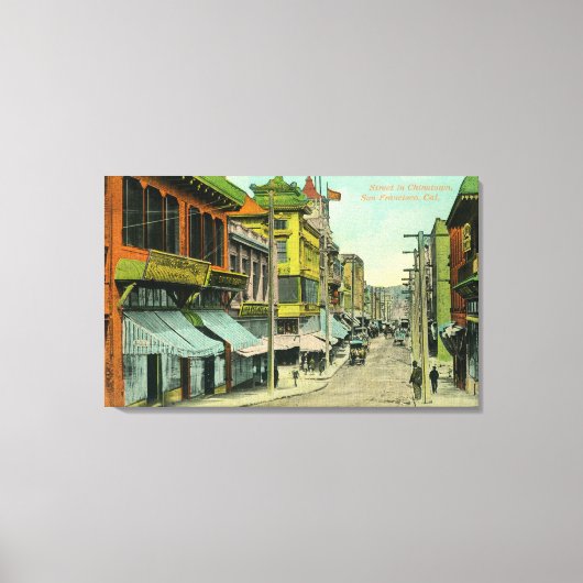 Toile Vue d'une rue Chinatown (Recto)