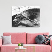 Toile Vue d'une tortue géante en captivité (Insitu(Salon))