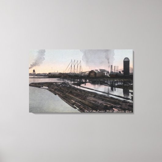 Toile Vue d'une usine de bois (Recto)