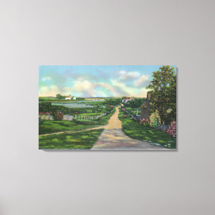 Toile Vue d'une vieille ruelle de Cape Cod