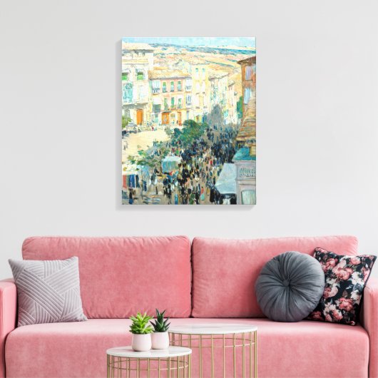 Toile Vue d'une ville française du sud par Childe Hassam (Insitu(Salon))