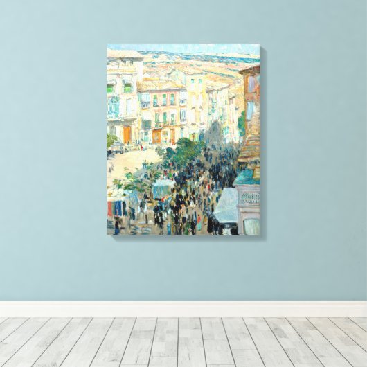 Toile Vue d'une ville française du sud par Childe Hassam (Insitu (Plancher de Bois))