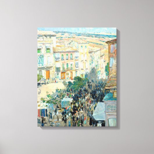 Toile Vue d'une ville française du sud par Childe Hassam (Recto)