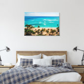 Toile Vue Élevée Sur La Plage De Waikiki, Honolulu 2 (Insitu(Chambre))