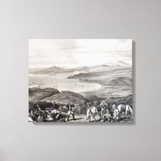 Toile Vue éloignée du volcan Aconcagua (Recto)