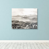 Toile Vue éloignée du volcan Aconcagua (Insitu (Plancher de Bois))