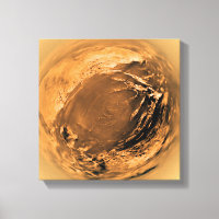 Vue en oeil de poisson de la surface de Titan
