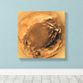 Toile Vue en oeil de poisson de la surface de Titan (Insitu (Plancher de Bois))