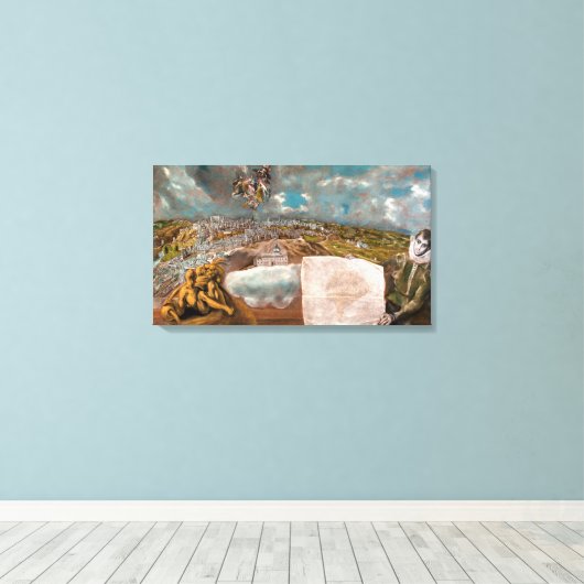 Toile Vue et plan de Tolède | El Greco | (Insitu (Plancher de Bois))