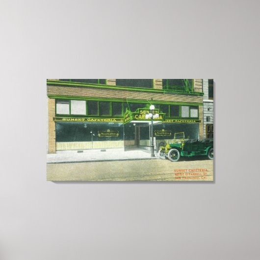 Toile Vue extérieure de la cafétéria Sunset (Recto)