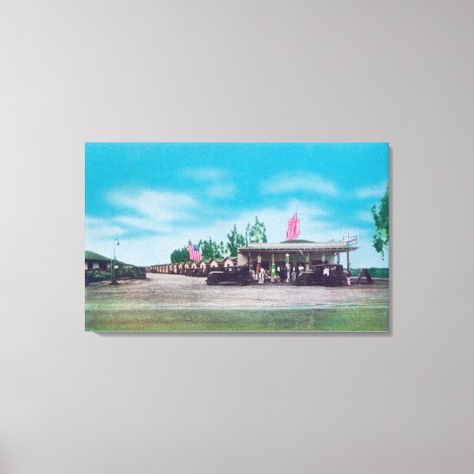 Toile Vue extérieure de la cour automobile touristique (Recto)