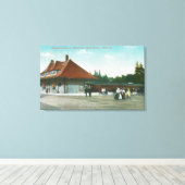 Toile Vue extérieure de la gare (Insitu (Plancher de Bois))