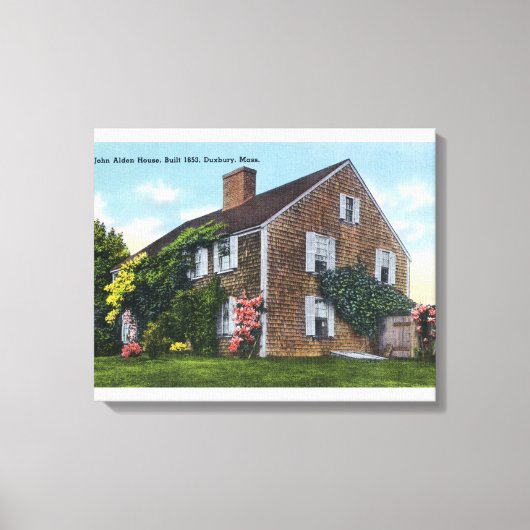 Toile Vue extérieure de la Maison John Alden (Recto)