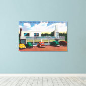 Toile Vue extérieure de la tour Coffee Shop (Insitu (Plancher de Bois))