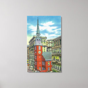 Toile Vue extérieure de la vieille église du sud