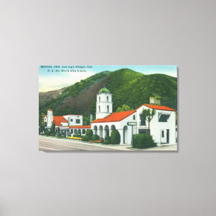 Toile Vue extérieure de l'auberge de motel