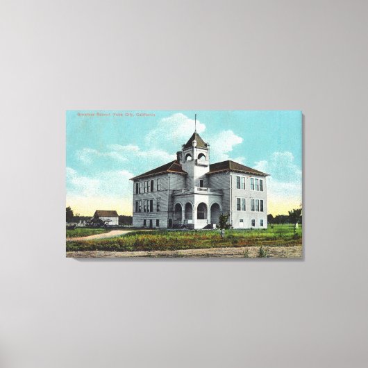 Toile Vue extérieure de l'école de grammaire (Recto)