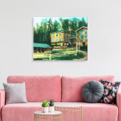 Toile Vue extérieure de l'école et du bureau de poste (Insitu(Salon))