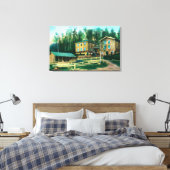 Toile Vue extérieure de l'école et du bureau de poste (Insitu(Chambre))