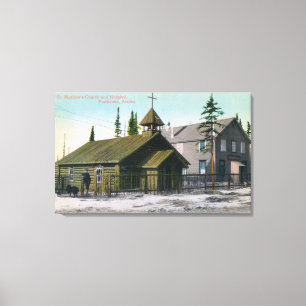 Toile Vue extérieure de l'église Saint-Mathieu et