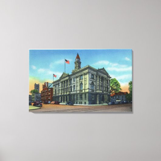 Toile Vue extérieure de l'hôtel de ville 3 (Recto)