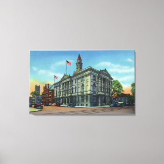 Toile Vue extérieure de l'hôtel de ville 3