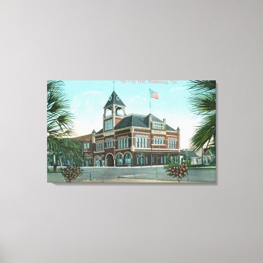 Toile Vue extérieure de l'hôtel de villeHealdsburg, CA (Recto)