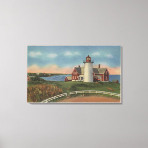 Toile Vue extérieure de phare de Nobska