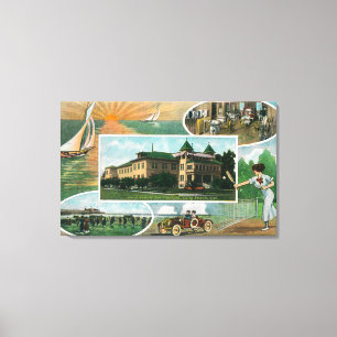 Toile Vue extérieure de sanatorium et de vues