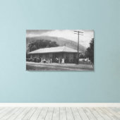 Toile Vue extérieure du dépôt ferroviaire (Insitu (Plancher de Bois))