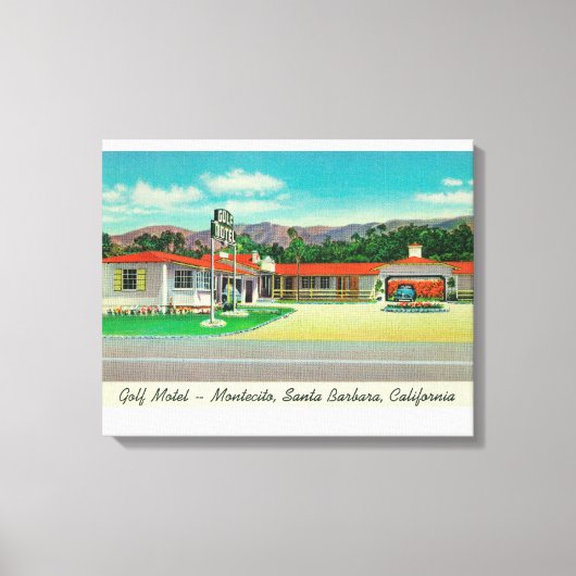 Toile Vue extérieure du Motel Golf, Montecito (Recto)