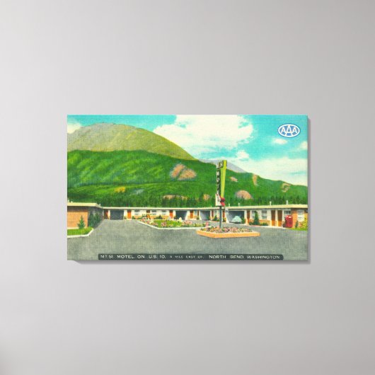 Toile Vue extérieure du Motel Mt. Si (Recto)