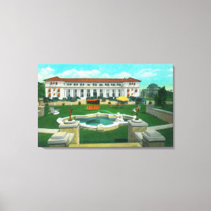 Toile Vue extérieure du nouveau pavillon d'auberge