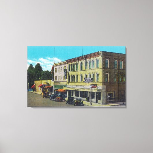 Toile Vue extérieure du Palace HotelUkiah, CA (Recto)