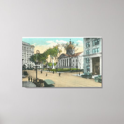 Toile Vue extérieure du palais de justice (Recto)