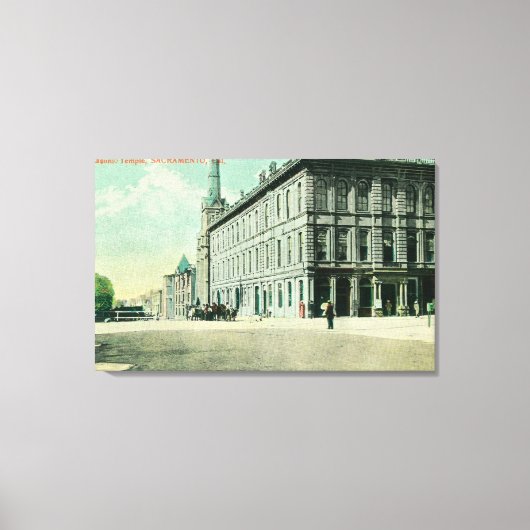 Toile Vue extérieure du temple maçonnique 2 (Recto)