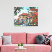 Toile Vue extérieure d'une résidence typique (Insitu(Salon))
