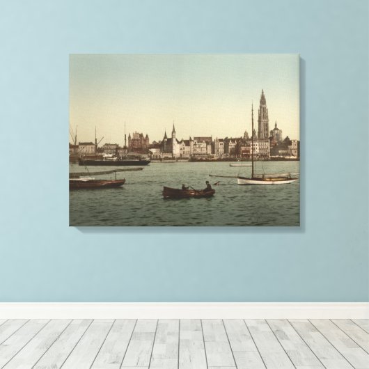 Toile Vue générale d'Anvers II, Belgique (Insitu (Plancher de Bois))